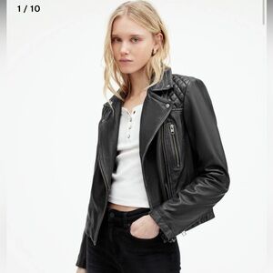 Allsaints Leather Jacket in Black